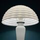 Large Mushroom Table Lamp in White Murano Glass, Italy, 1970s