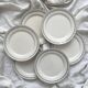 6 flat plates in iron earth "Nobilis" U&C Sarreguemines