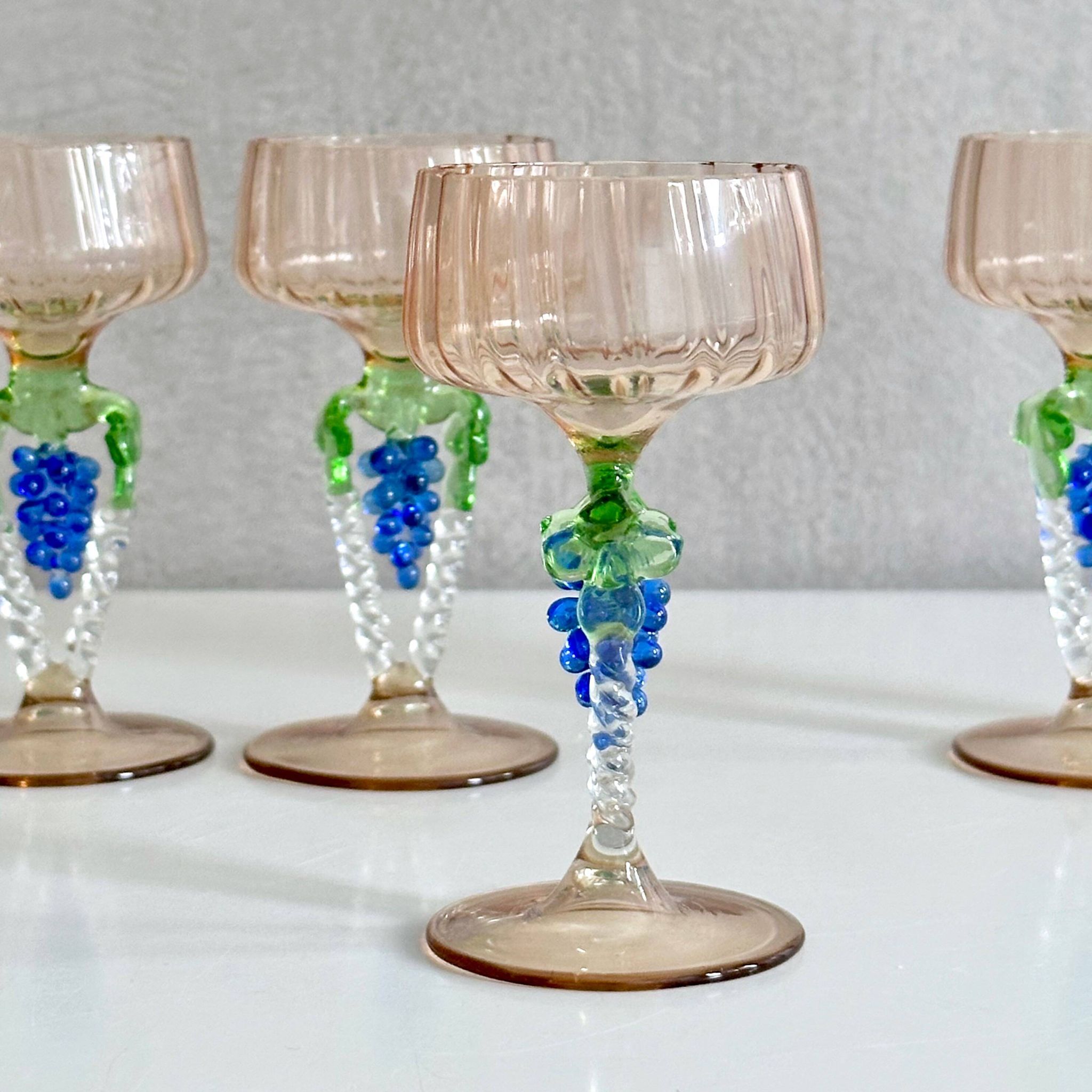 Art Deco Glass Set by Bimini – Designed by Fritz Lampl, 1920s