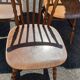 6 chaises peigne bois  seventies