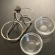 1 old aperitif server in metal and glass
