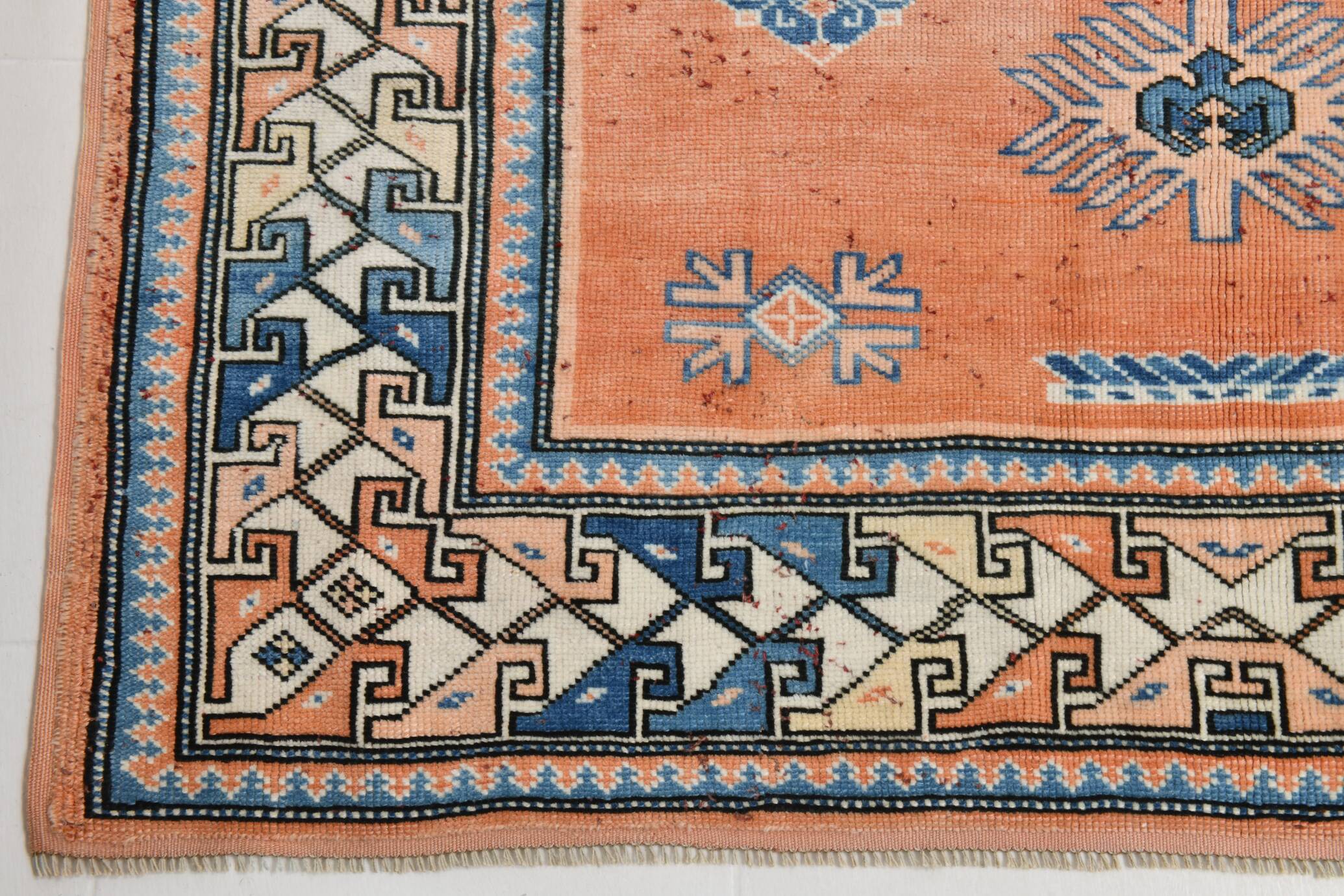 5x7 Orange & Blue Classic Vintage Rug, 154x203Cm