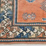 5x7 Orange & Blue Classic Vintage Rug, 154x203Cm