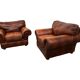 Ensemble de 2 fauteuils en cuir tchèque XL