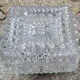 Three square ceiling lights, glass, vintage, 50s