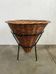 Vintage Rattan Point Basket / Plant Furniture, Netherlands 1960's