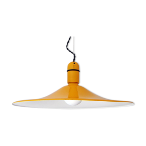 Lampe rétro 70's jaune en alu