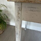 Old farmhouse table in weathered wood