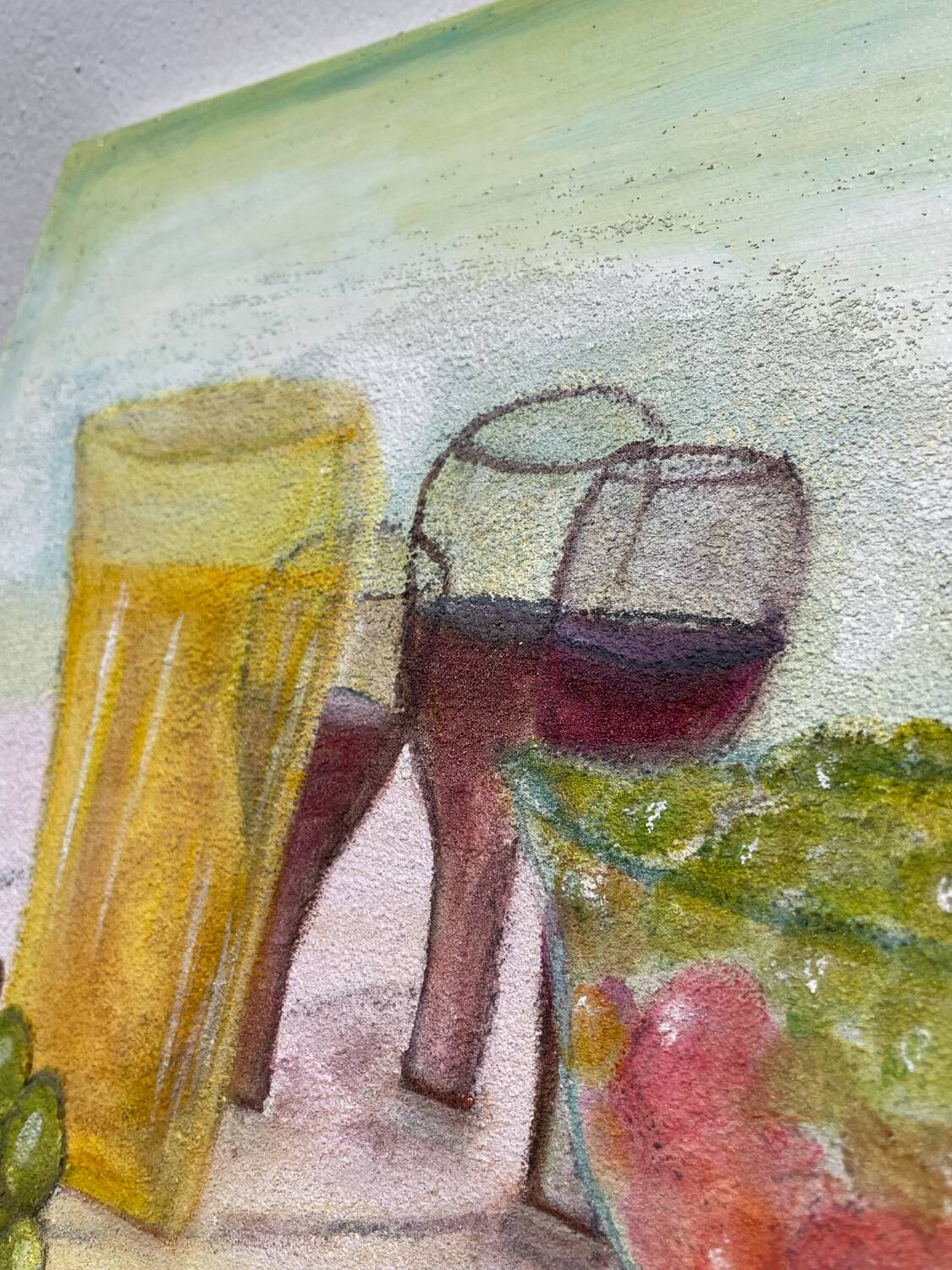 Still life painting on canvas