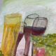Still life painting on canvas