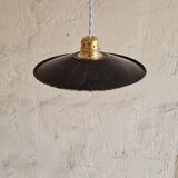 Black enamelled pendant lamp 1950