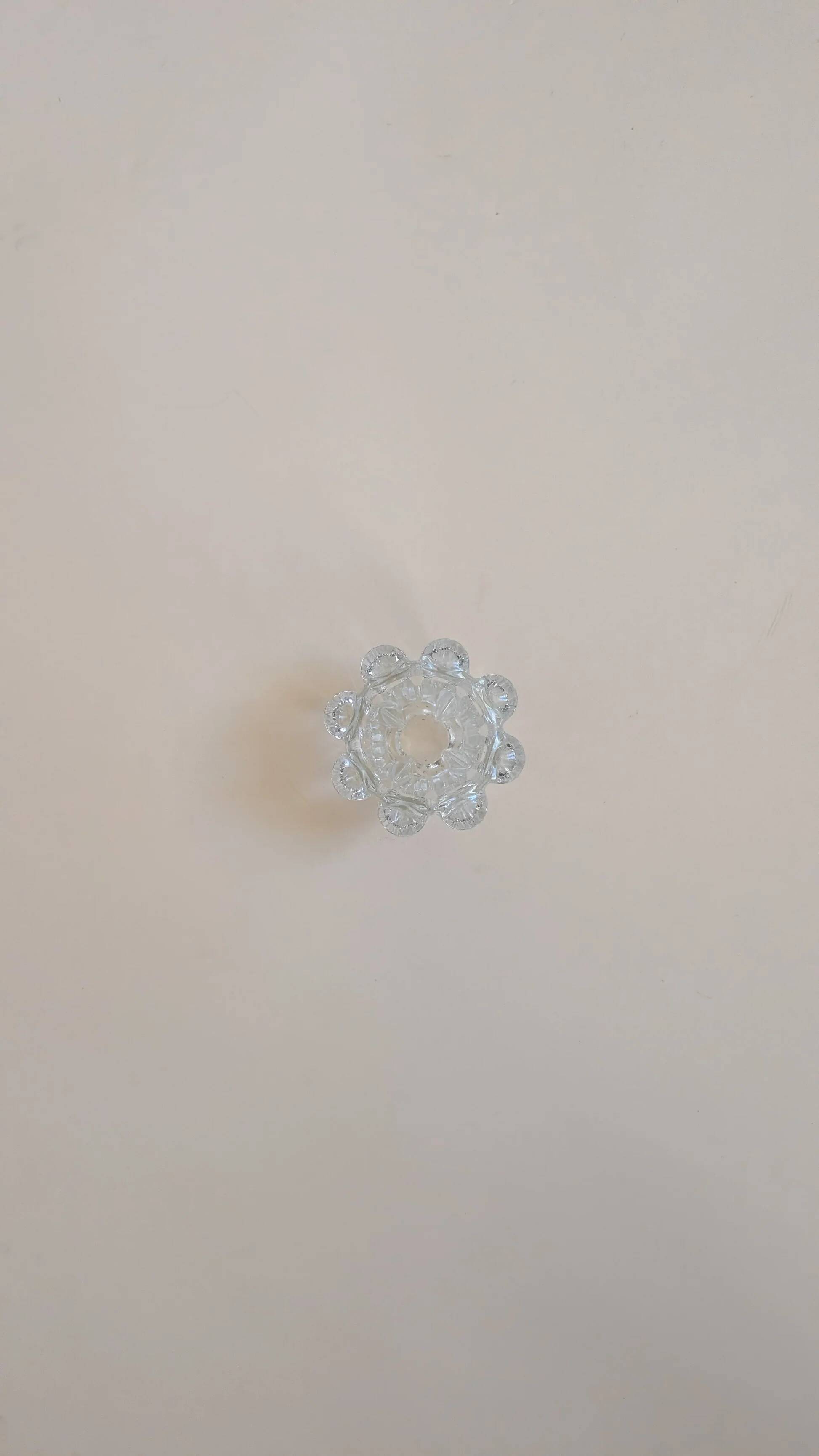 Glass candle holder, made in France, from Reims