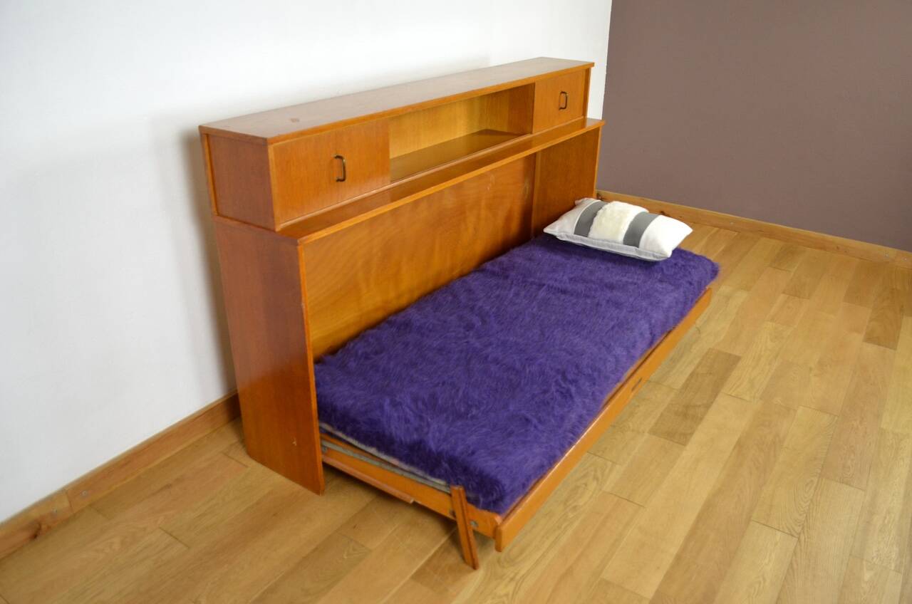 Daybed / Modular Desk Furnished in Vintage Blond Oak 1950