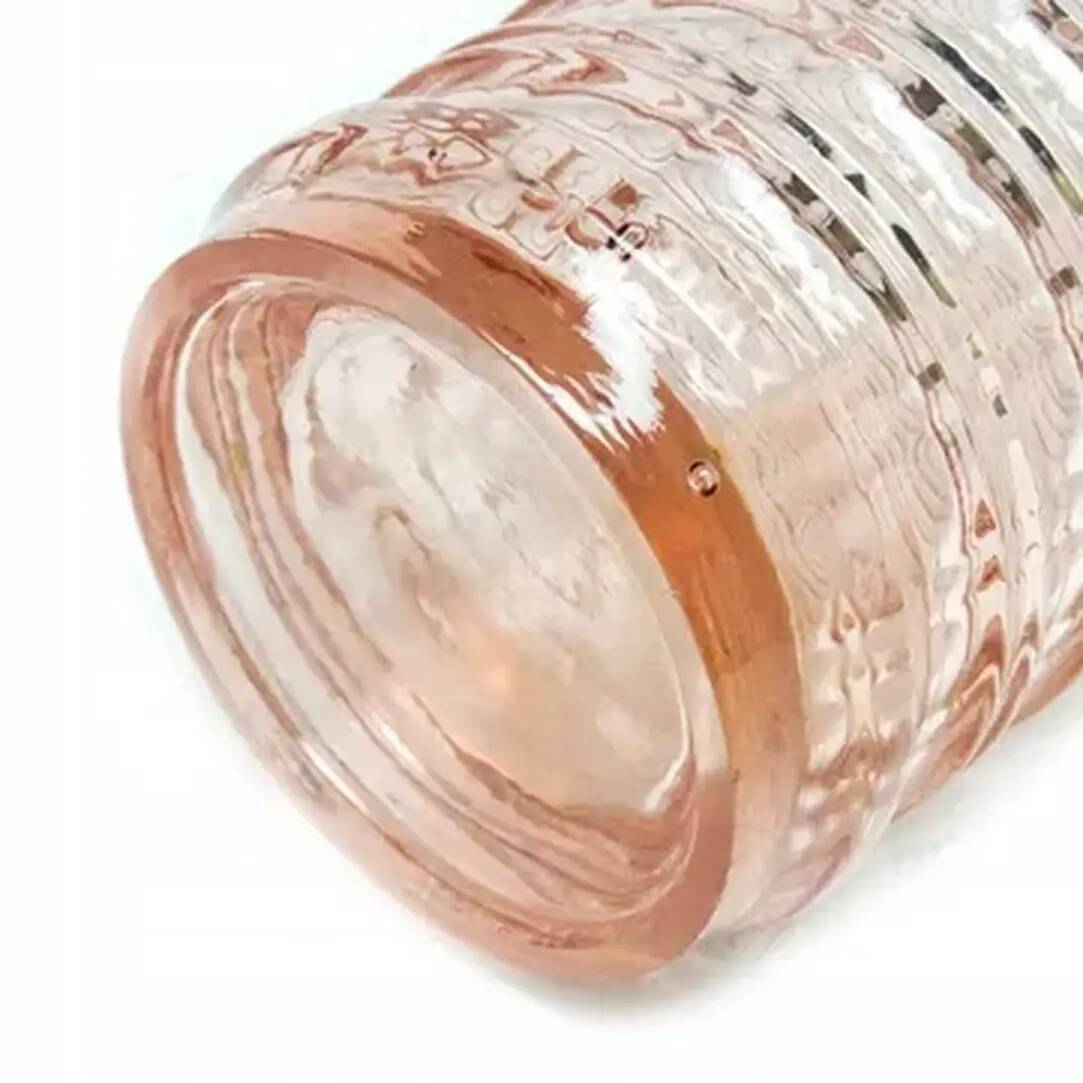 Bowling pin vase, mid-century modern, rosaline glass, Ząbkowice, Poland, 1970s