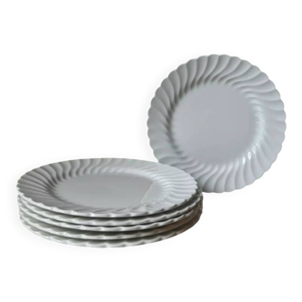 Set of 6 antique Snowhite Regency plates – Johnson Brothers – English ironstone ceramics