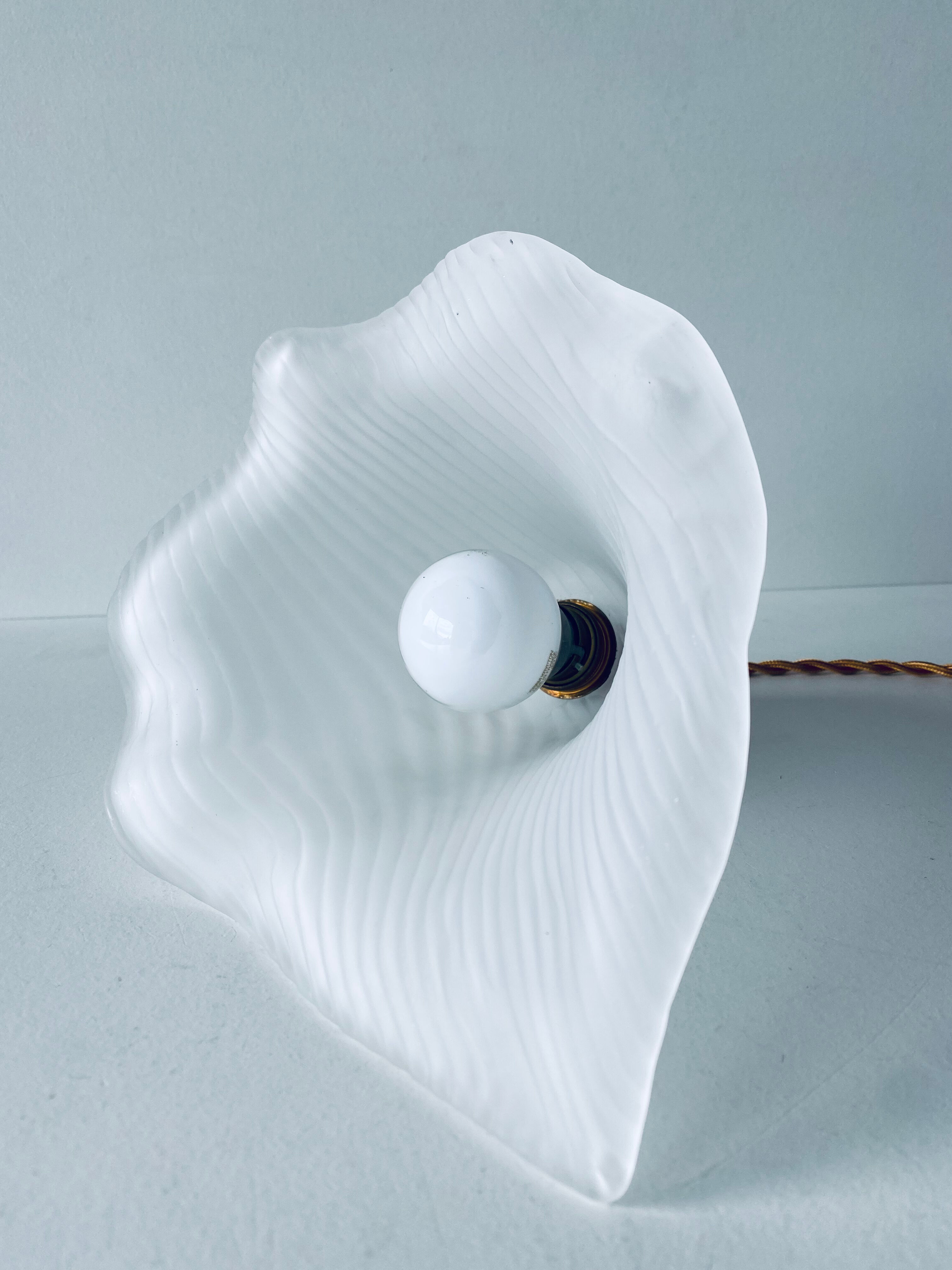 Flower suspension in glass paste