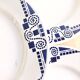 5 plates dessert Art Deco
