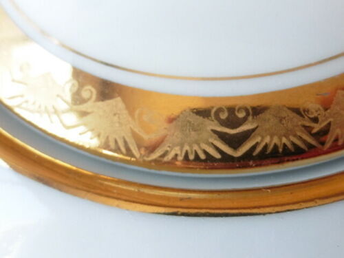 Limoges porcelain sugar signed A.Blin vintage Vierzon decoration