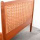 Danish teak bed from the 1960s / reupholstered mattress