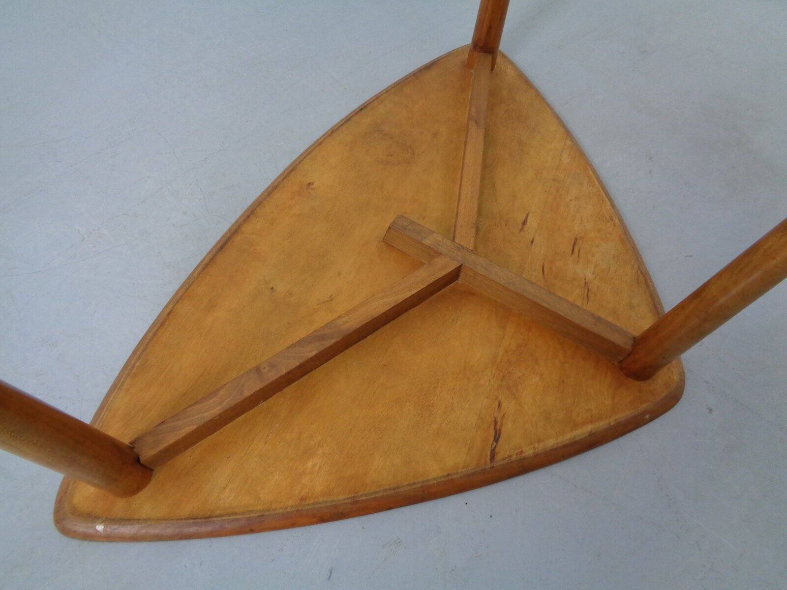 Mid-Century Triangular Teak Side Table, 1960s