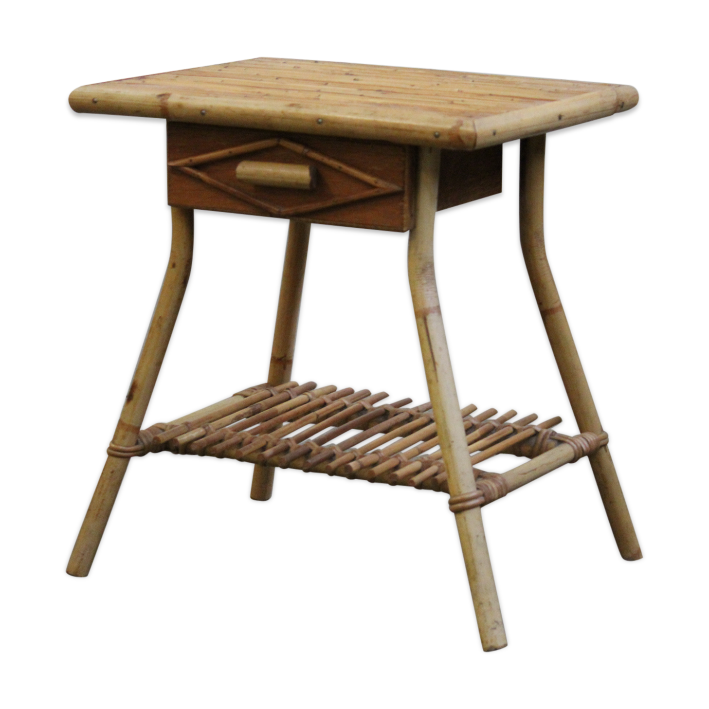 Chevet vintage enfant en rotin