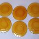 12 flat plates Vereco amber