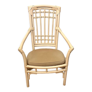 fauteuil en rotin beige