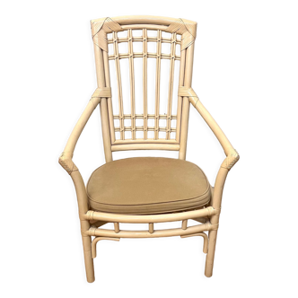 Fauteuil en rotin beige