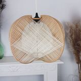 Vintage wood and wicker suspension design