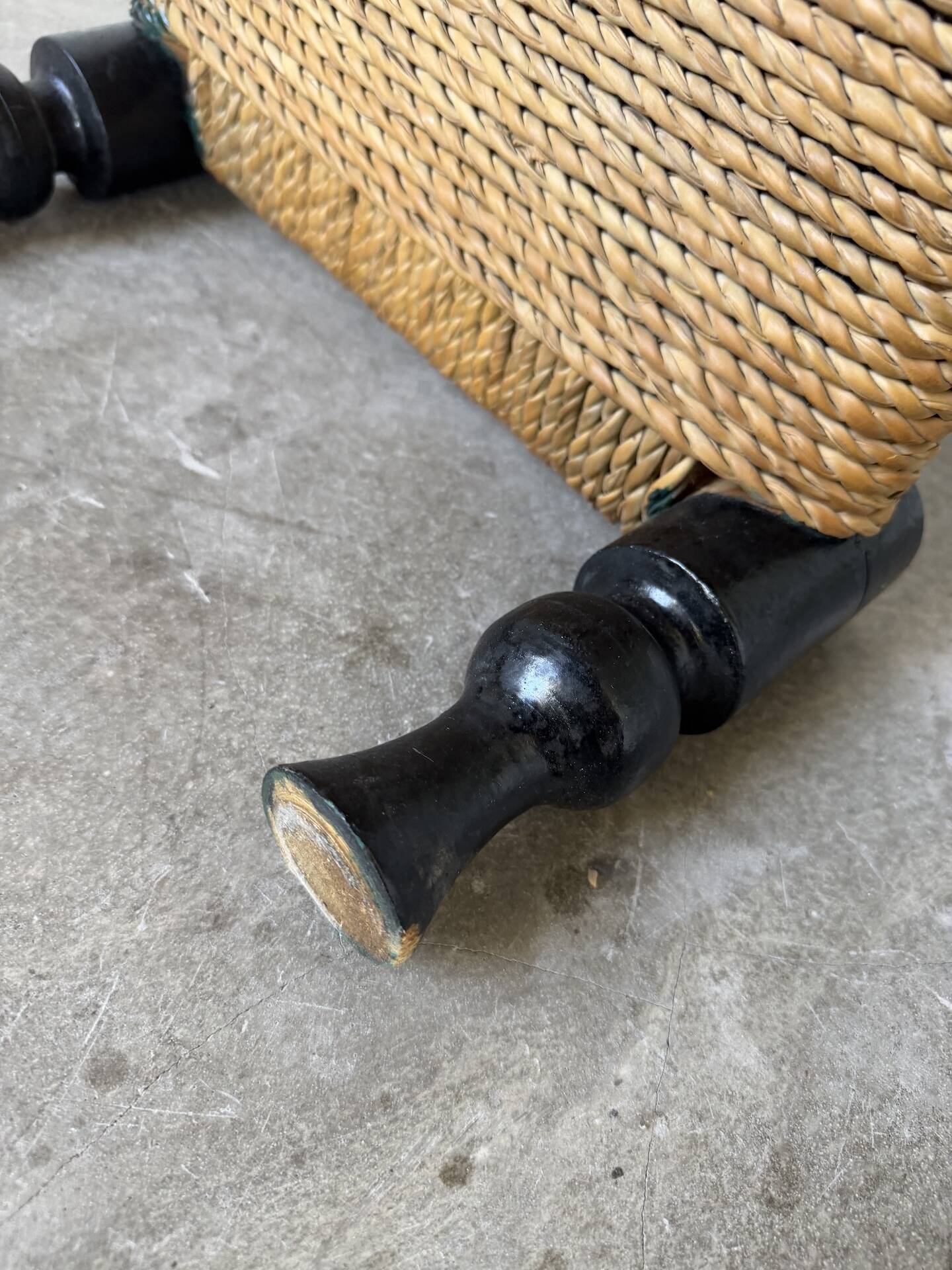 Small low stool or footrest DLC Audoux Minet