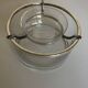 Caviar server on ice glass silver metal 1960