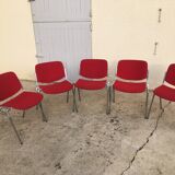 Set de 5 chaises DCS 106 Giancarlo Piretti pour Castelli