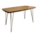 Table basse vintage 1960 Formica teck et pieds laiton