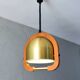 Mid Century Italian Modern Brass and Oak adjustable height Chandelier 70s