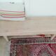 Banc chene massif aux pieds compas