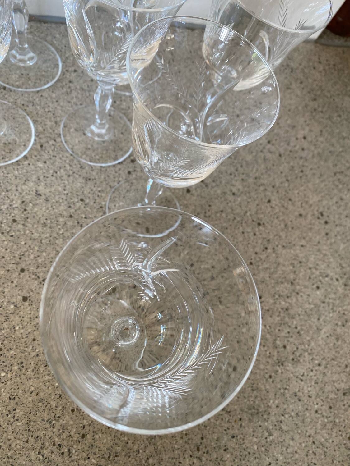 8 crystal wine glasses