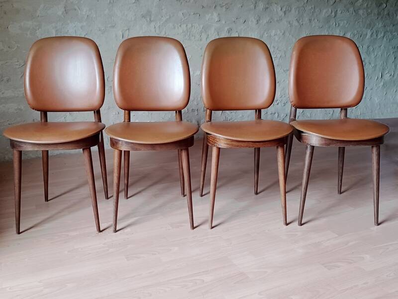 4 Baumann chairs model Pégase, 1960