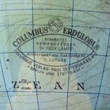 Large Earth globe 40s - Art Deco - Columbus Berlin  50 cm H