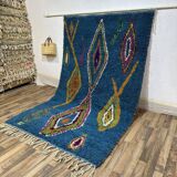 Teal blue Moroccan rug 150/250cm