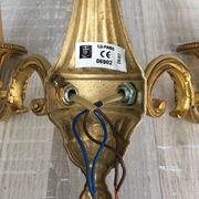 Solid brass wall lamp 2 arms