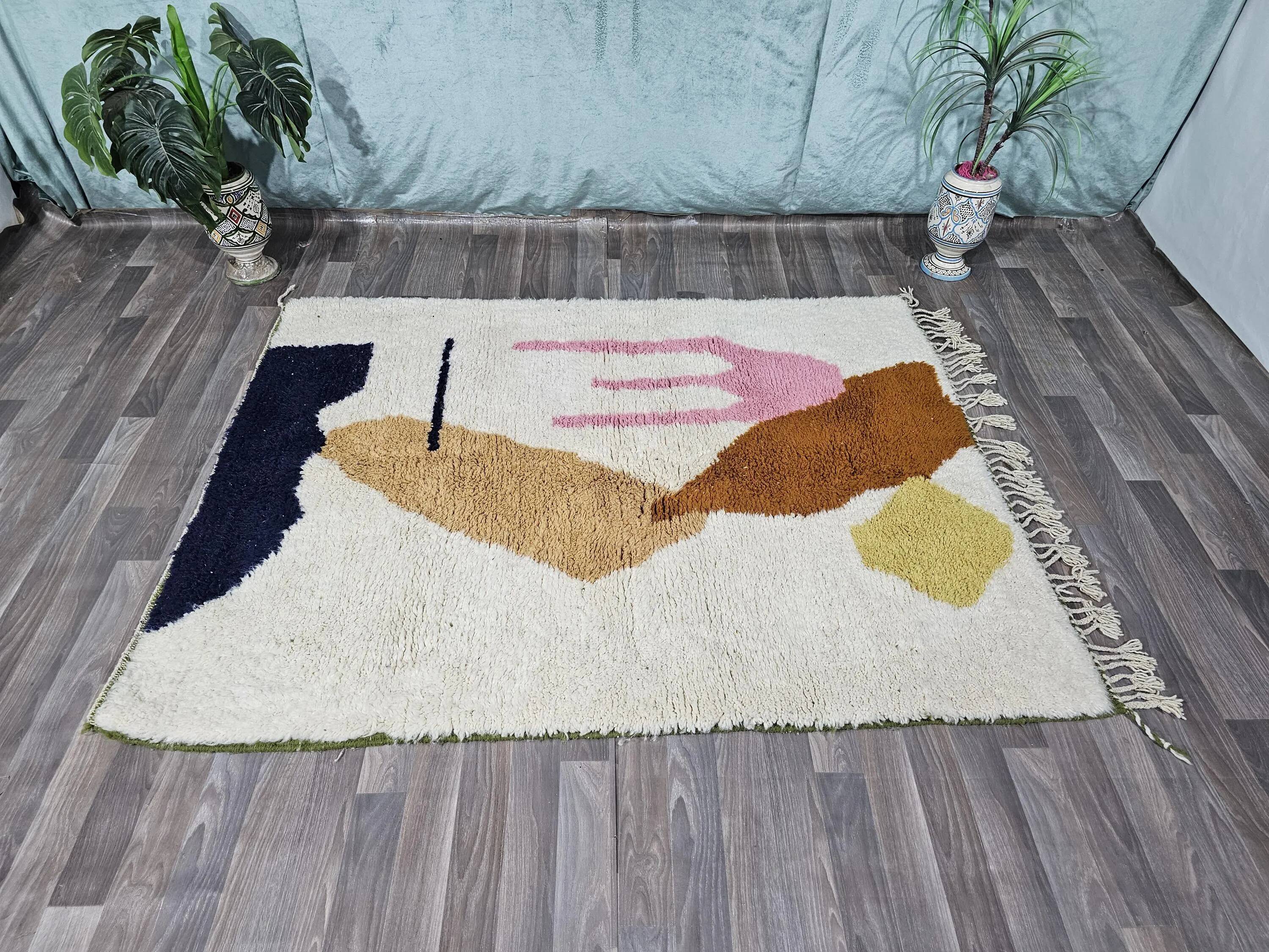 Handmade Berber rug in pure wool 2.5x1.5 m