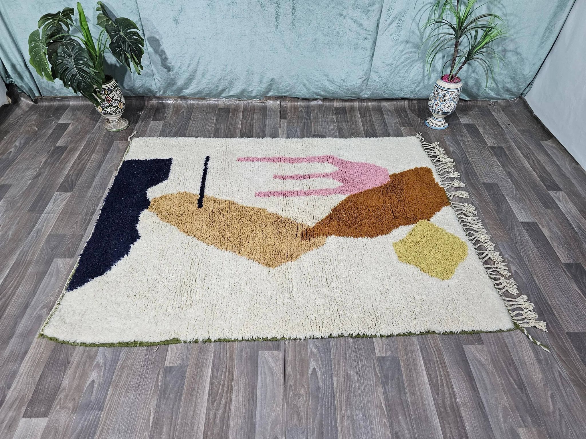 Handmade Berber rug in pure wool 2.5x1.5 m
