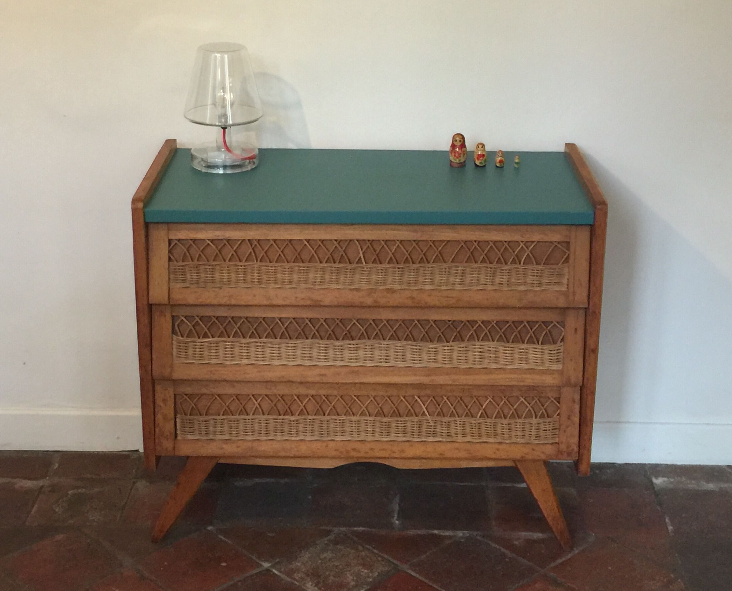 Rattan dresser