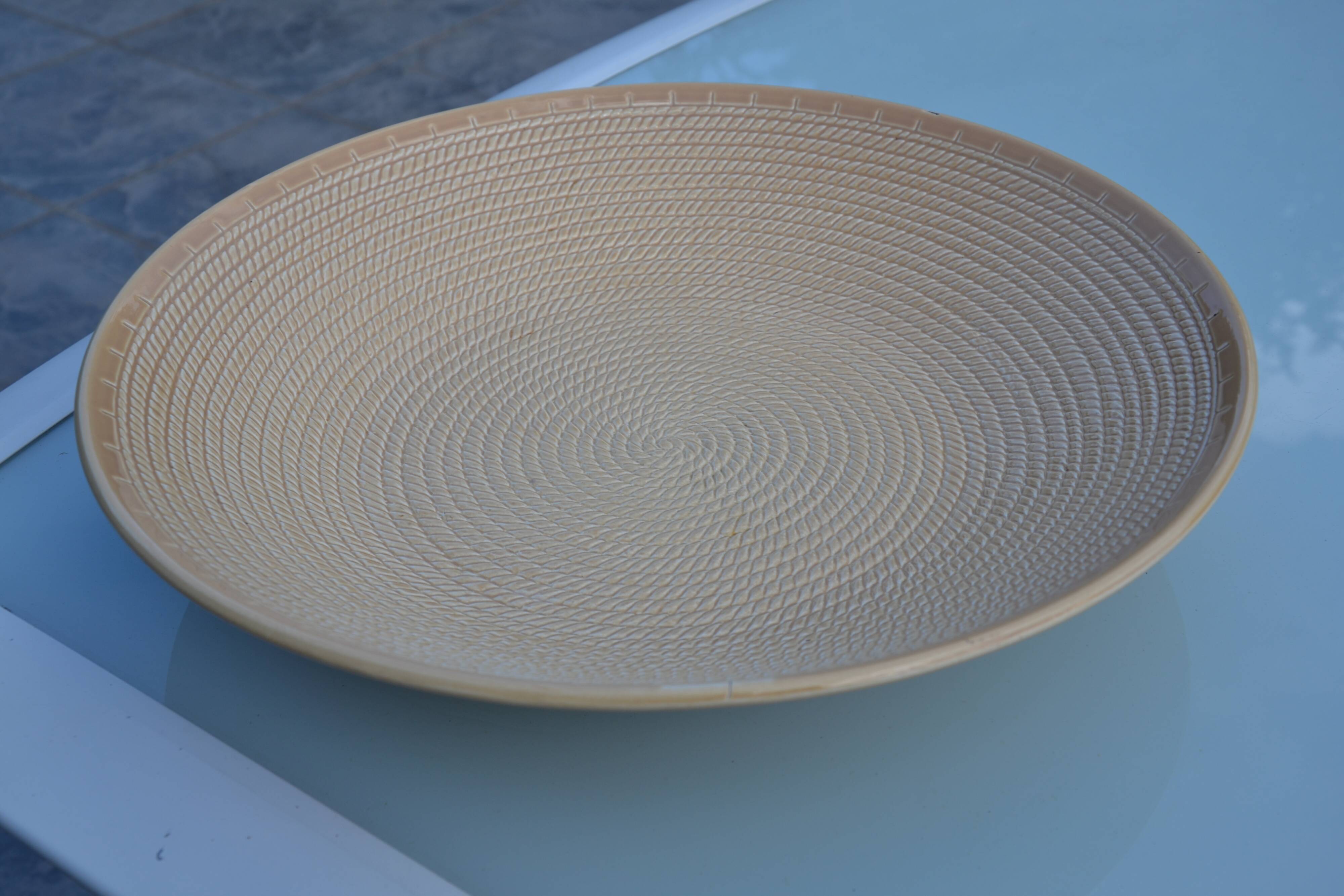 Large dish/bowl Keralux Boch "Cordaline" 1956