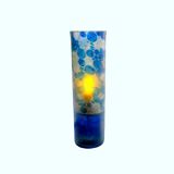 Vintage 1970s bubble patterned resin cylindrical lamp in perfect condition