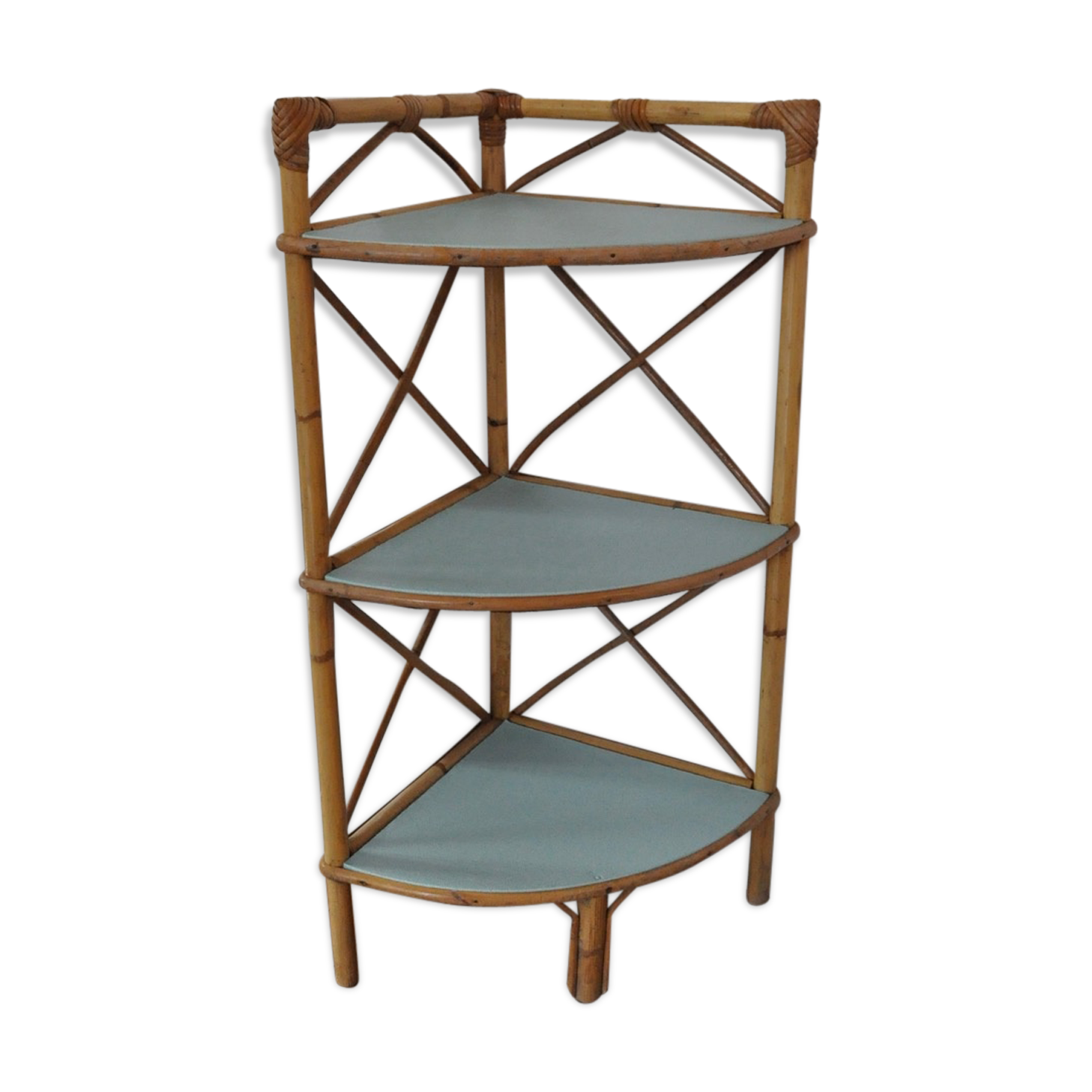 Corner Wicker shelf