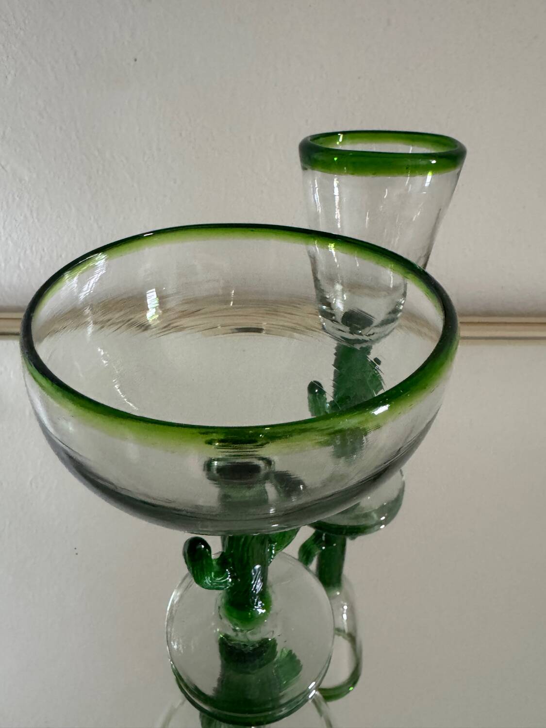 Vintage blown glass cactus glasses
