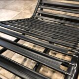 Chaise salon cassina lc4 le corbusier cuir rare cadre noir authentique