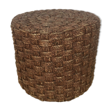 Straw rope pouf
