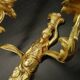 Pair of large wall sconces with caryatids in Louis XV style from the 19th century - bronze